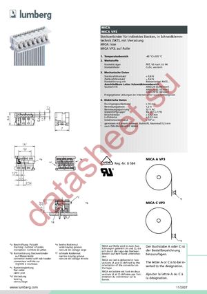 MICA 06 datasheet  